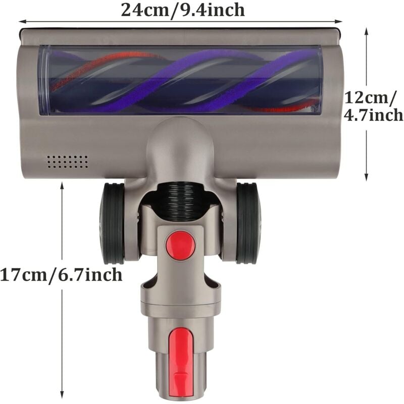 La tête de brosse turbo est compatible avec les aspirateurs Dyson V15, V11, V10, V8 et V7 et peut être utilisée pour nettoyer les tapis, les sols et - 5