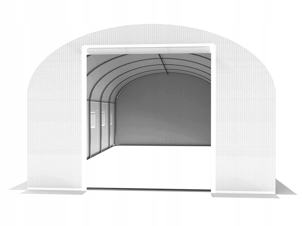 Duży tunel foliowy ogrodowy 6x3 szklarnia warzywa namiot XXL 18m2 biały UV4 - 2