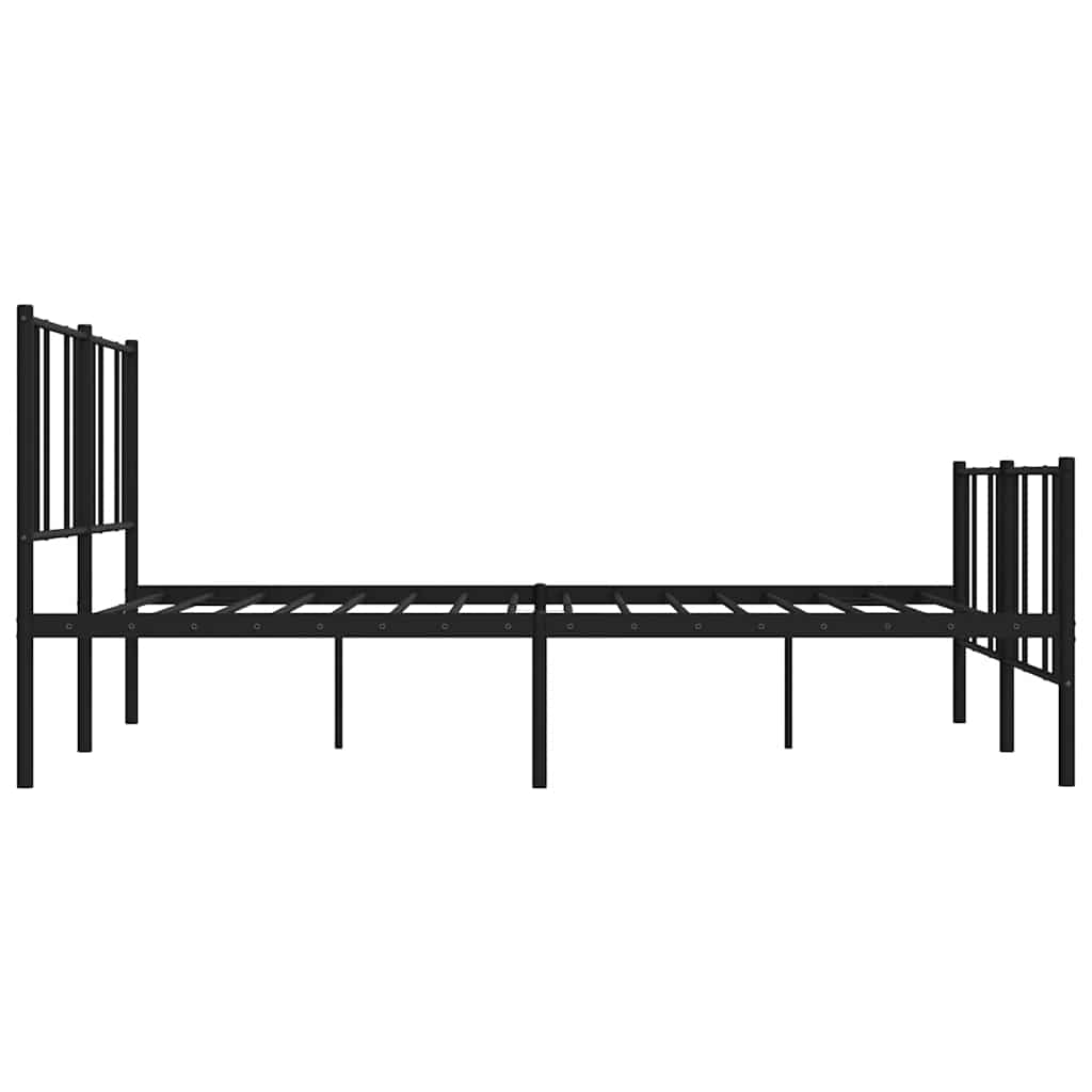 Estructura cama sin colchón con estribo metal negro 193x203 cm vidaXL - 6