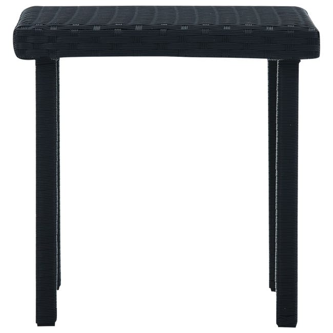 Table à thé de jardin - Table Extérieure Noir 40x40x40 cm Résine ...