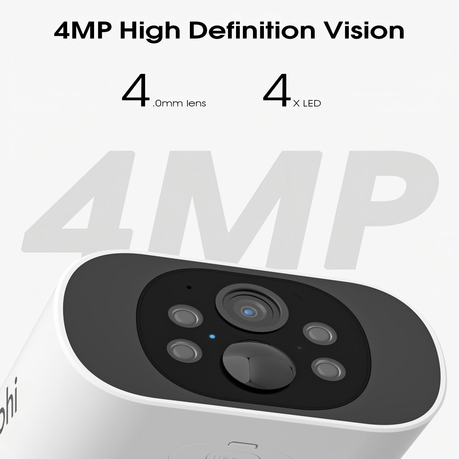 Caméra de Surveillance Sans Fil Extérieure 4MP, caméra à batterie avec panneau solaire intégré, ZOOHI, WiFi 2,4Ghz et 5Ghz - 6