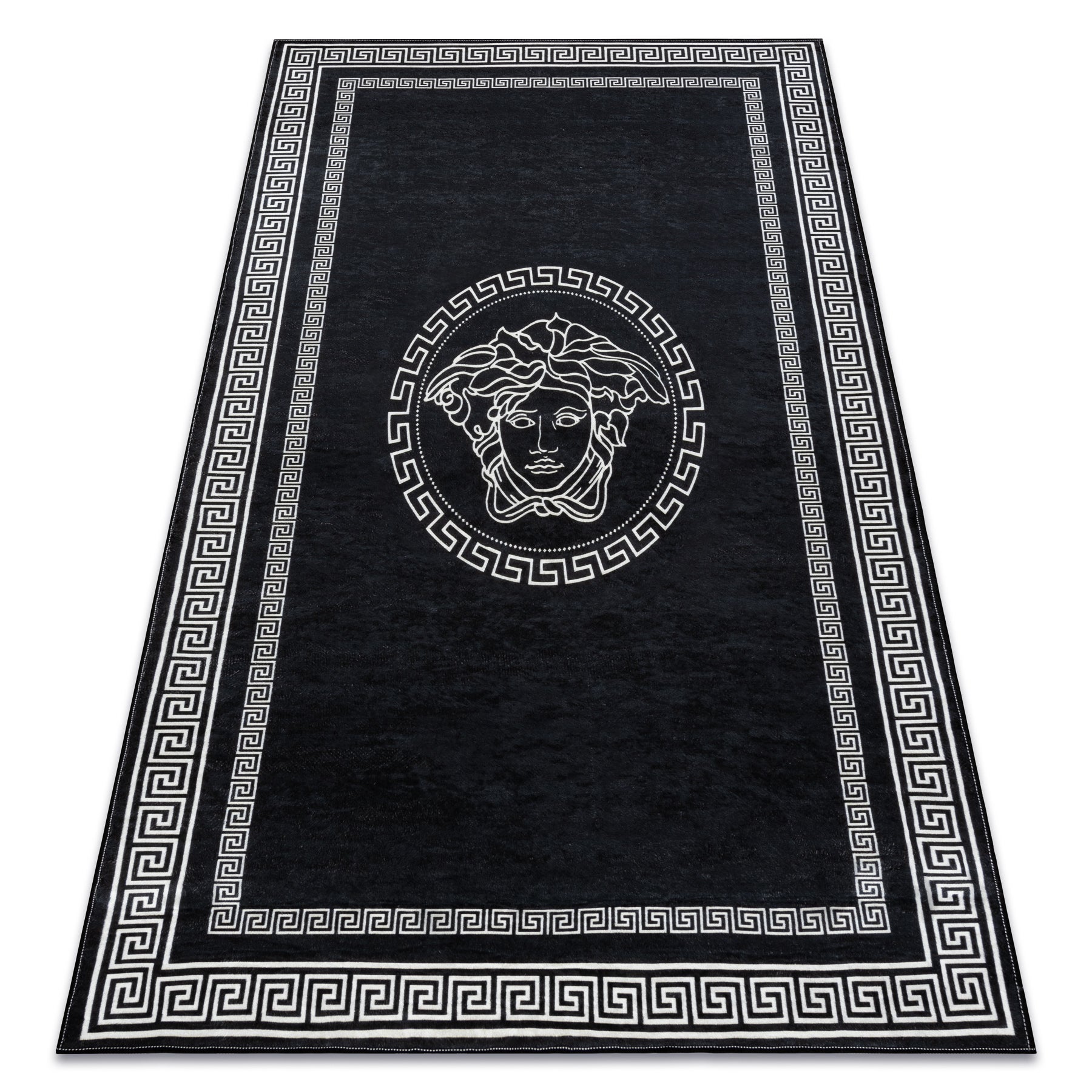Tapis Lavable ANDRE 1126 Marbre, Grec Antidérapant - Blanc / Or 80x150 Cm 87149737