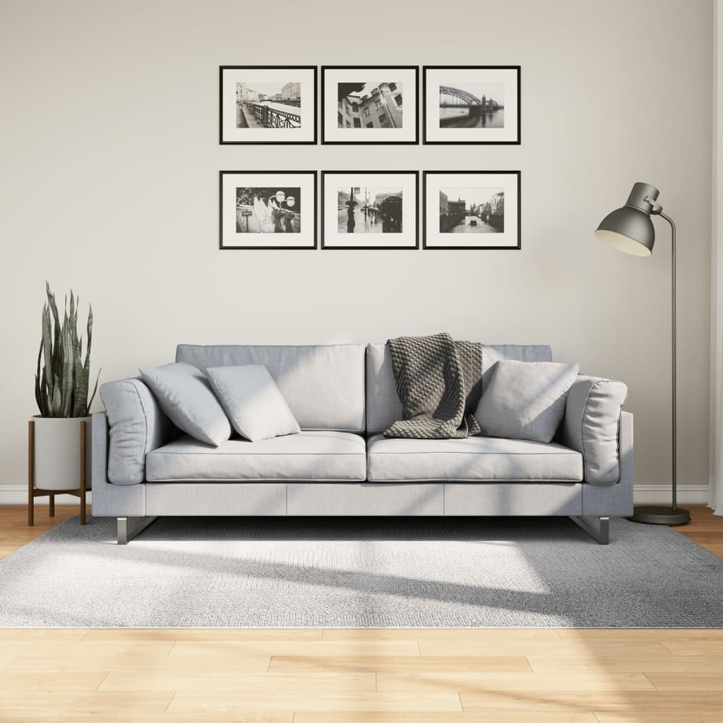 Alfombra pelo corto iza estilo escandinavo gris 140x200 cm