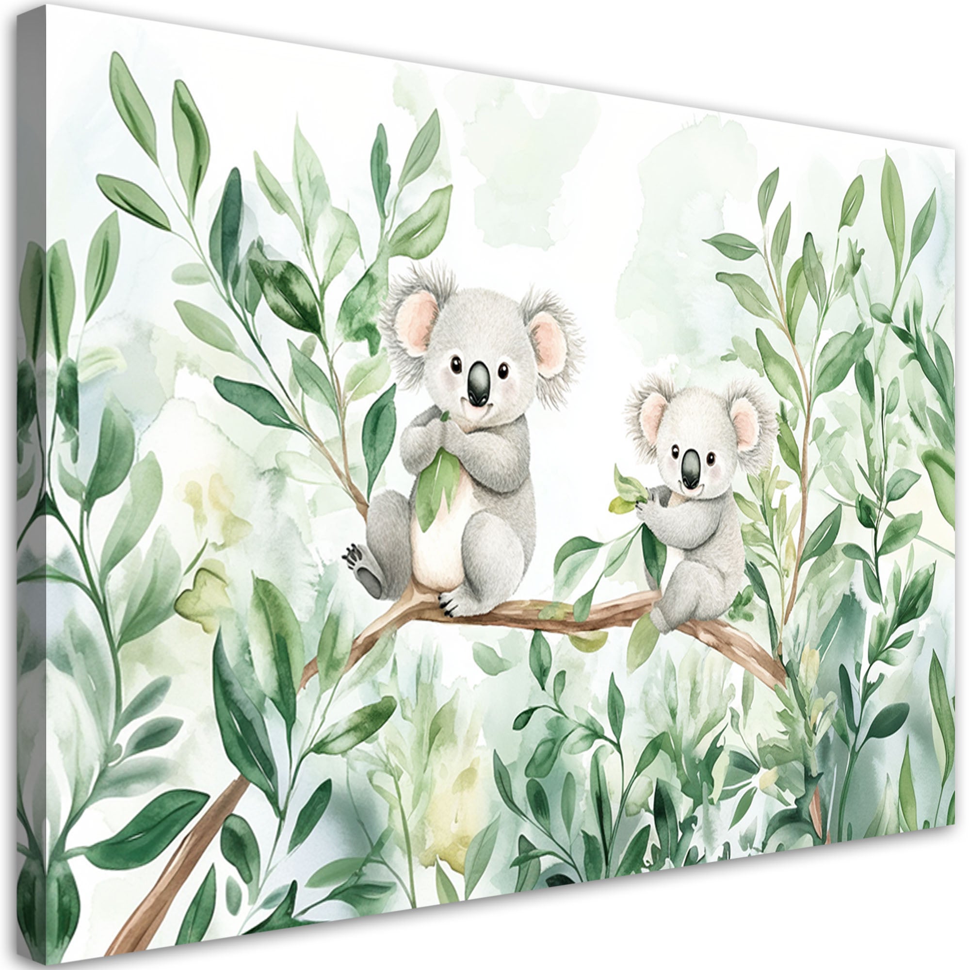 Obraz do pokoju dziecka, Misie Koala Liście eukaliptusa 120x80