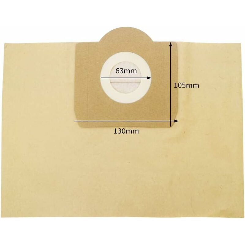 Sac Aspirateur Karcher WD3, Lot de 5 Sacs droits Aspirateur pour Karcher WD3, WD 3 Premium, WD3200, WD3500P, A2204, A2204, A2534, SE4001 - 4
