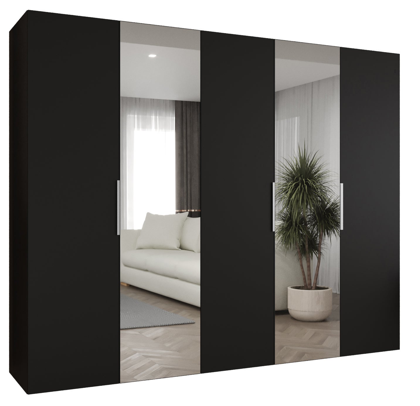 Szafa uchylna otwierana Marbella 2 250 x 52 x 202 cm czarny + u. kaszmir Abiks Meble