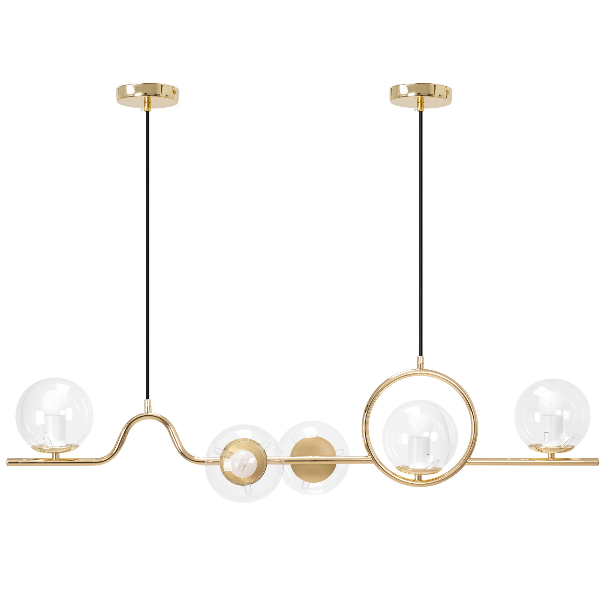 Lampa Sufitowa Wisząca Toolight App1023-5Cp Złoty