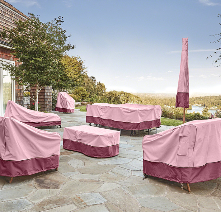 Housse de Protection pour Banc, Housse Banc Jardin Tissu Oxford Imperméable, Housse de Banc Exterieur Anti UV et Vent—Marron 210D: 224×83×84cm - 5
