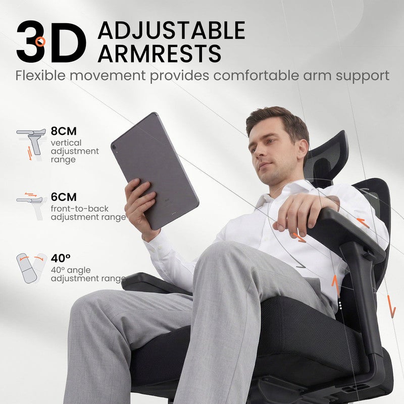 Silla de oficina ergonómica con soporte lumbar ajustable, reposabrazos Silla de oficina ergonómica con soporte lumbar ajustable, reposabrazos