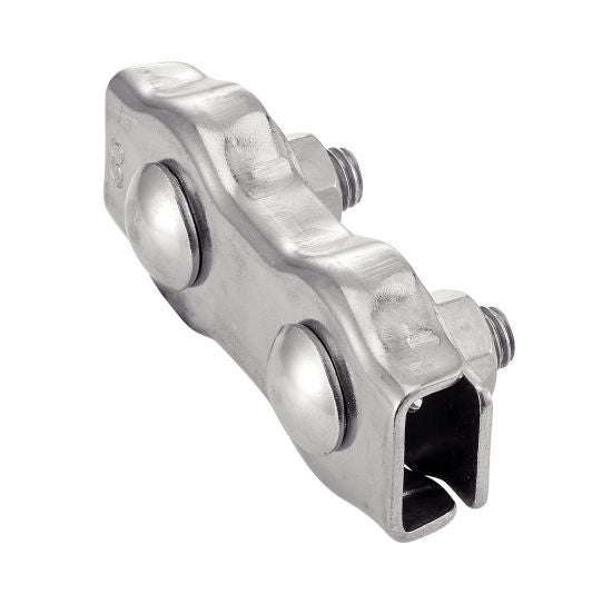 Serre câble plat double - Inox A4 ØCâble 3mm - Boîte de 10
