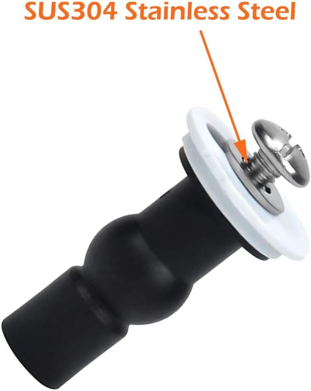 Fixation Abattant WC,2 PCS Vis de Siège de Toilette Écrous en Caoutchouc Expansibles Raccords de Siège de Toilette Universels Vis pour couvercle de co - 3