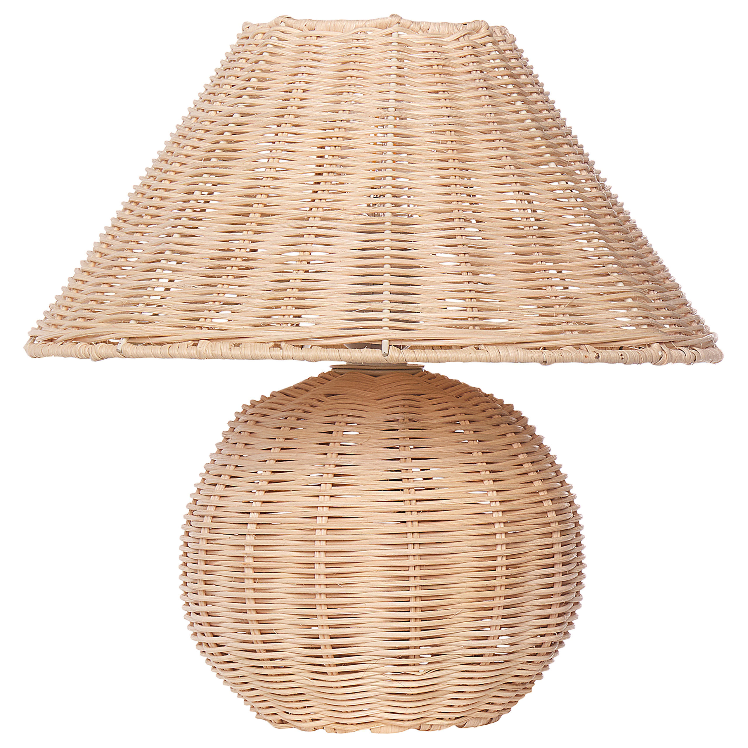 Beliani Lámpara De Mesa Cinder Ratán Natural , Leroy Merlin