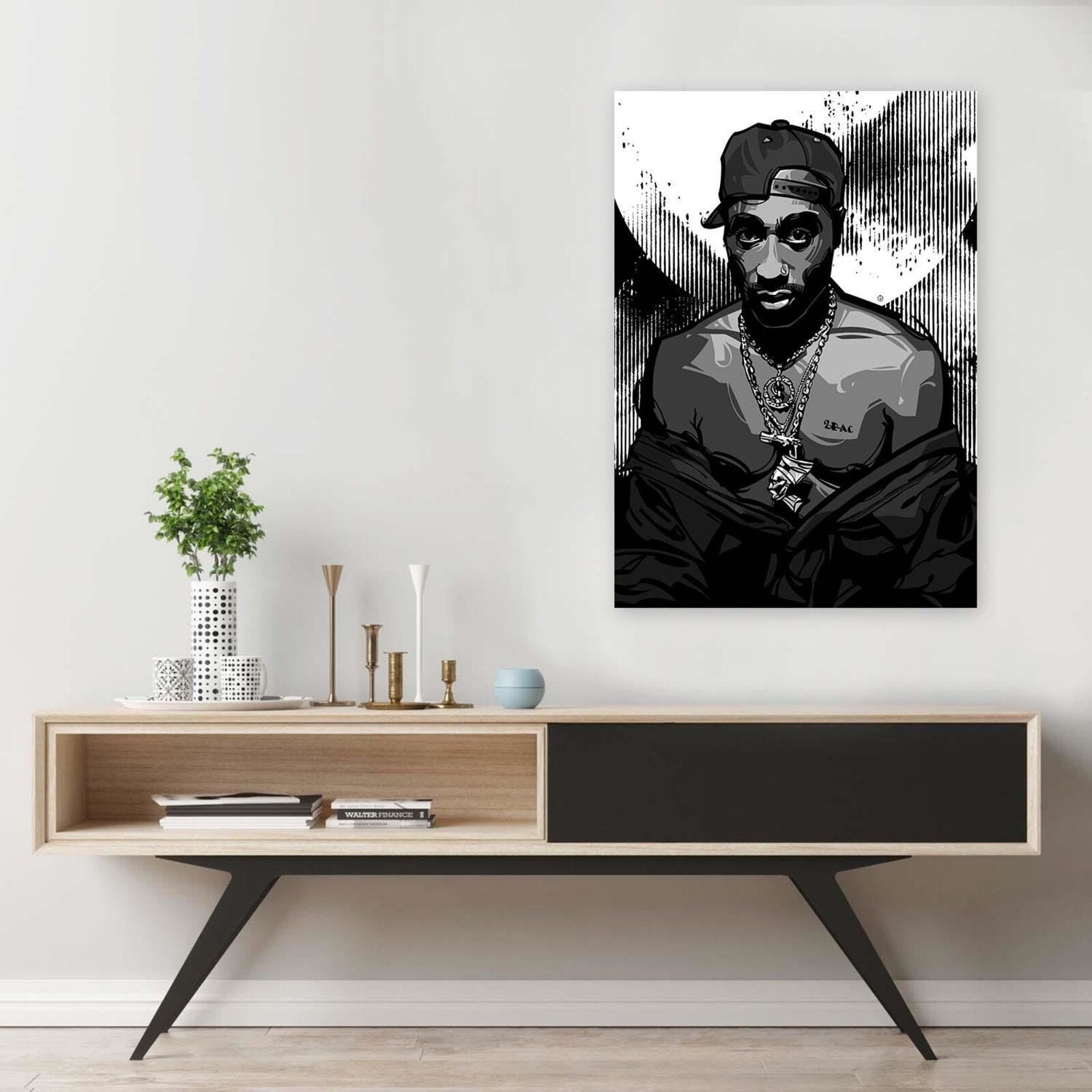 Tableau bois roi rap - 50 x 70 cm - 3