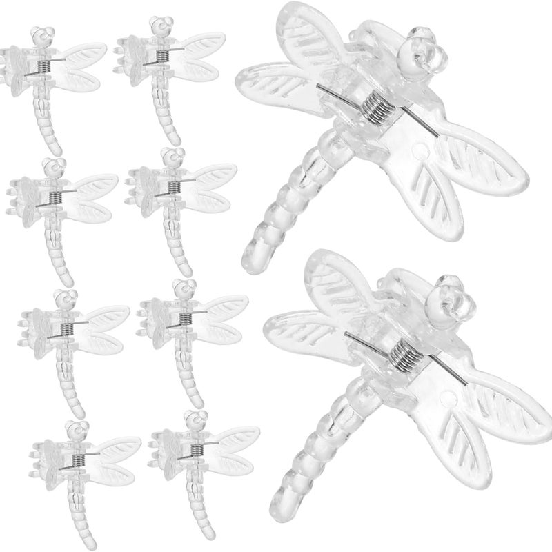 Zestaw 10 przezroczystych klipsów do storczyków do roślin ogrodowych i łodyg, akrylowe klipsy podporowe do storczyków, solidne narzędzia ogrodnicze