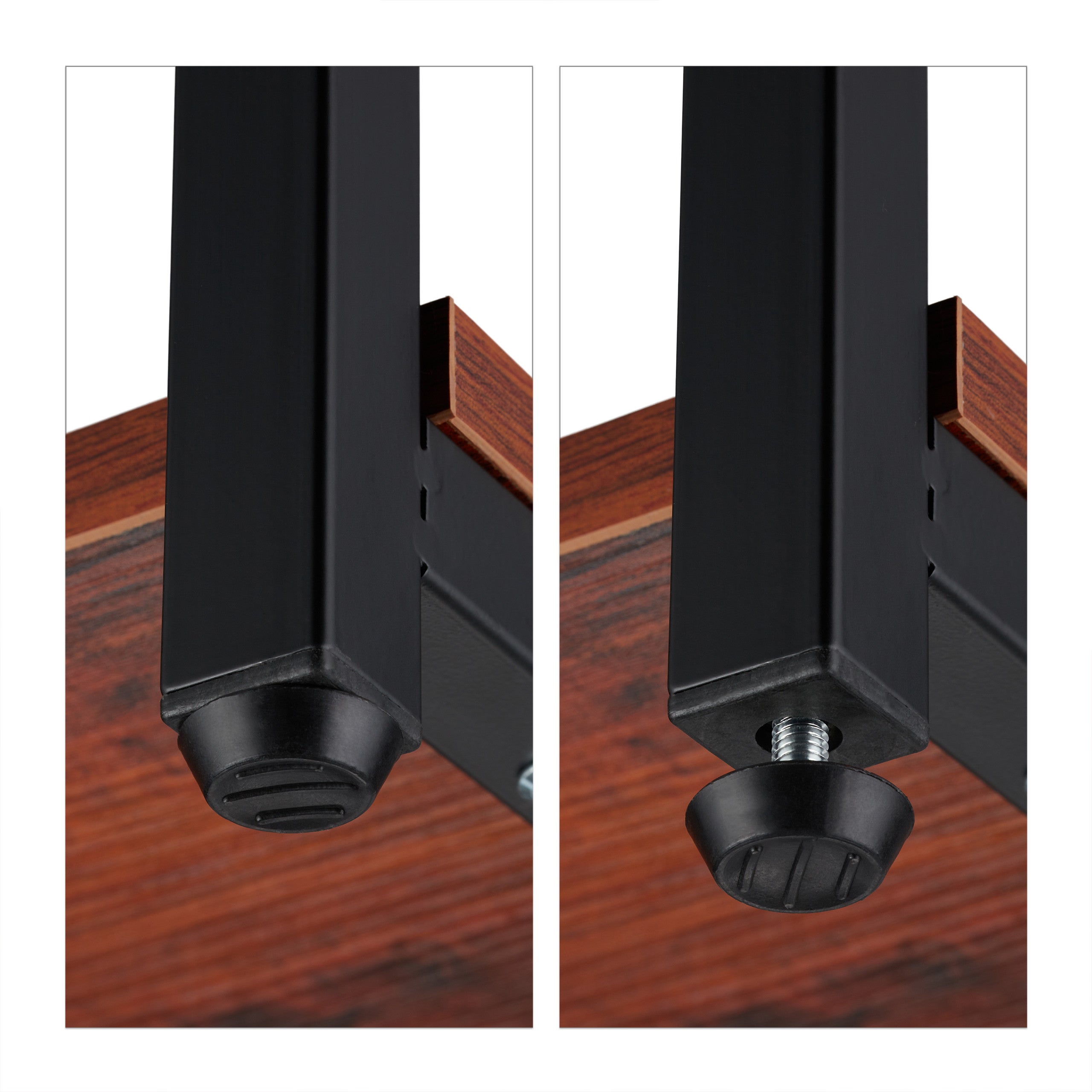 Étagère à plantes, escalier fleurs, 6 niveaux, HLP 150 x 78 x 24 cm, acier MDF, support intérieur, marron, Relaxdays - 6