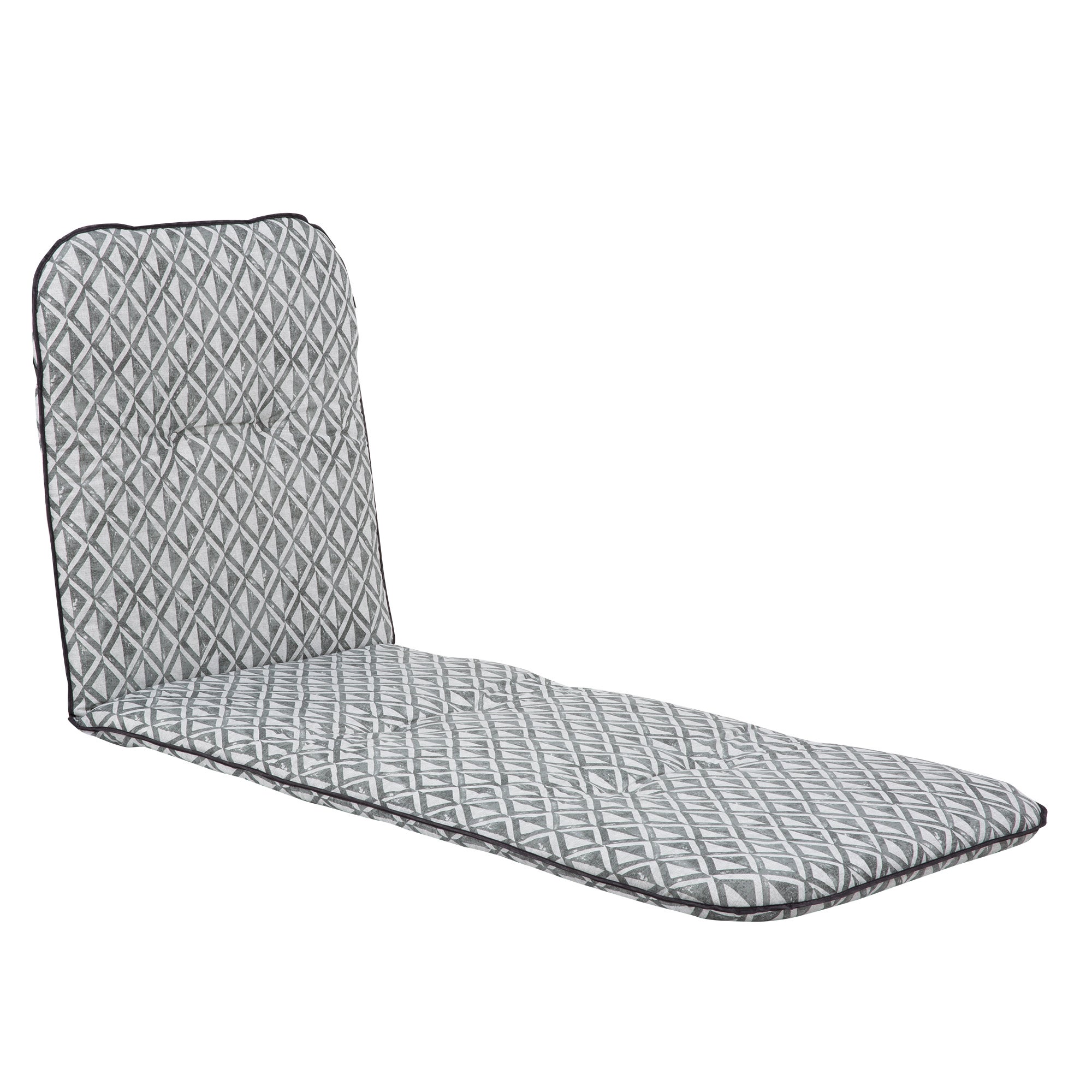 Poduszka na łóżko ogrodowe 193 cm Classic Liege geometryczny jasnoszary PATIO