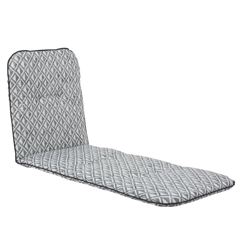 Poduszka na łóżko ogrodowe 193 cm Classic Liege geometryczny jasnoszary PATIO