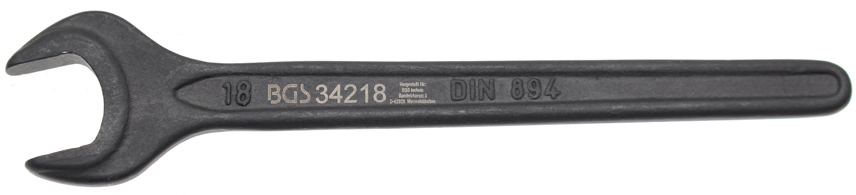BGS Klucz płaski jednostronny DIN 894 SW 18 mm - 34218