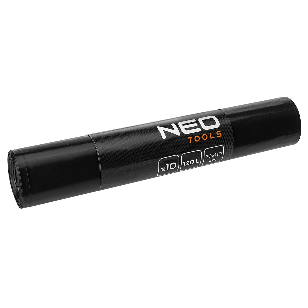 Saci rezistenti pentru resturi materiale constructie 120 L, negru, 10 bucati, 50 mic 15-985