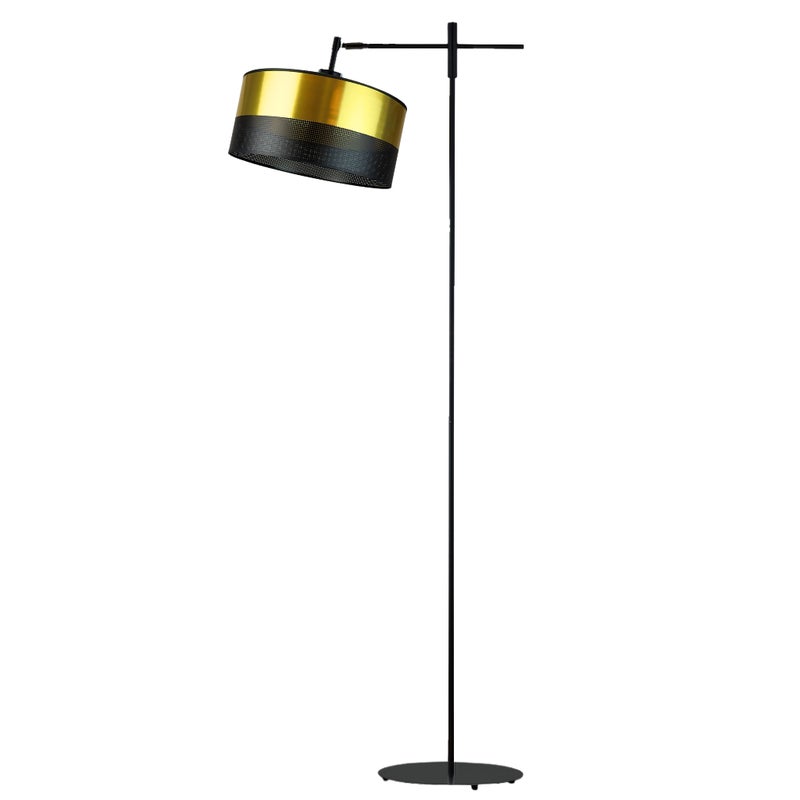 Lampa stojąca podłogowa przegubowa regulowana z abażurem walec 30cm SALIX