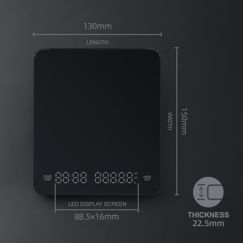 Nuevo Báscula de café con pantalla de carga Invisible Led, báscula de café expreso - 4