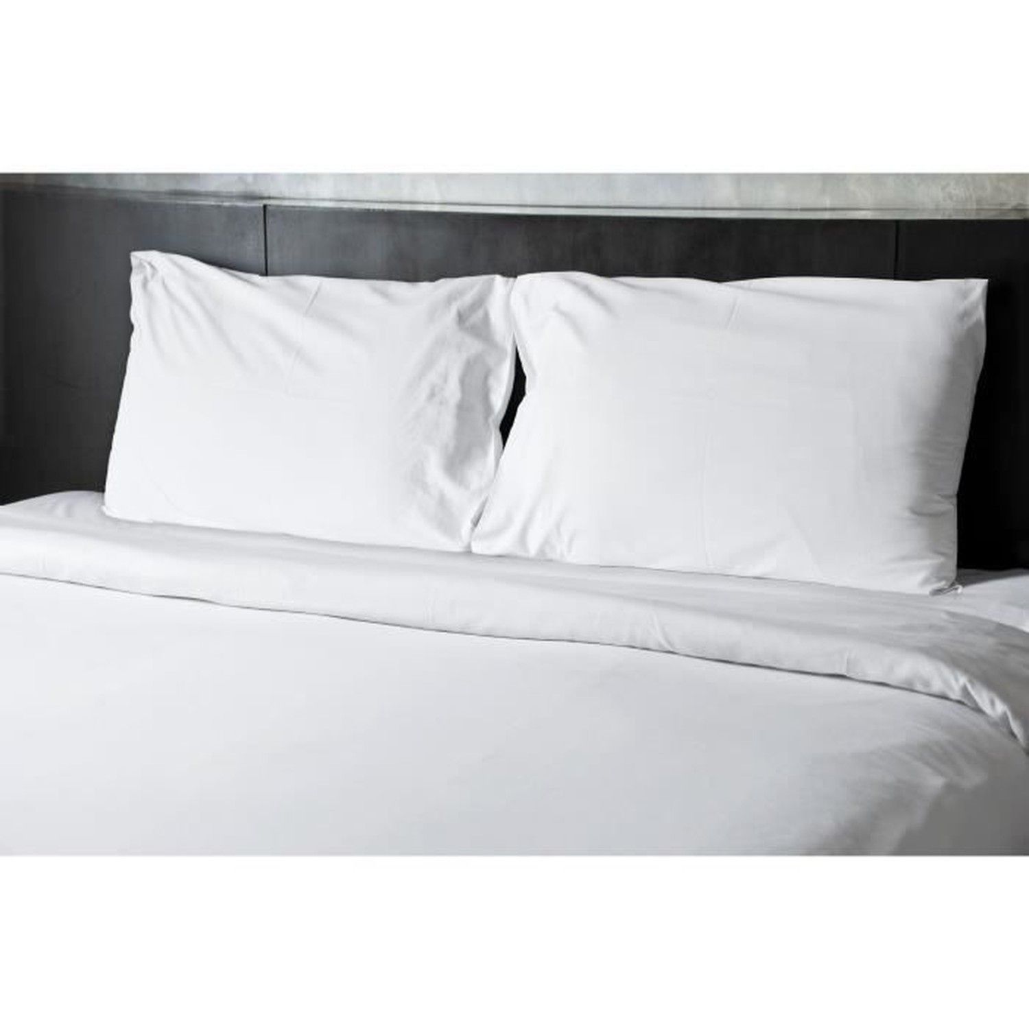 Drap plat microfibre 82 g - 240 x 300 cm - Blanc - HOME LINGE PASSION - 2