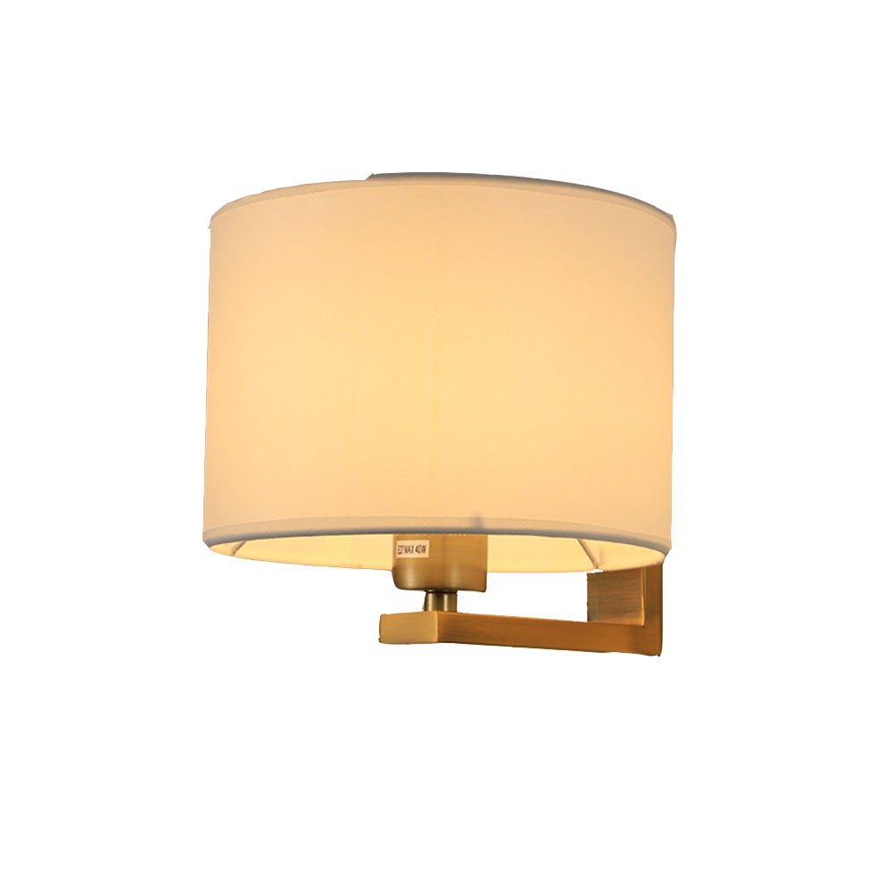 Regulowany kierunek, kinkiet hotelowy, prosty nowoczesny kinkiet, kolor miedziany + biały abażur (bez żarówki E27)