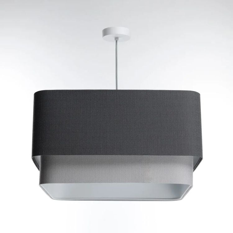 Lampa wisząca KWADRO DUO 007 51x47cm grafitowa/szara