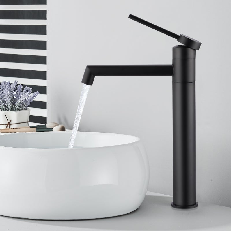 LOVHAUS Bateria Umywalkowa, Bateria Łazienkowa z Wylewką o Wysokości 210 mm, Bateria Jednouchwytowa Obrotowa o 360