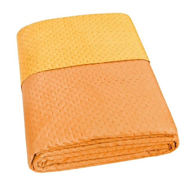 Trapuntino Copriletto Double Face Mezza Stagione Coperta Trapunta Leggera 1 Piazza 150x255 Arancione
