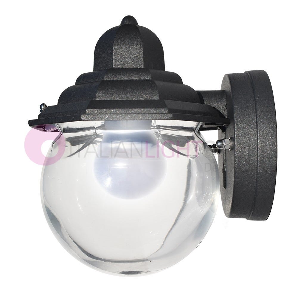 K-Bright Lampade da Esterno, E27 Vintage Lanterna da Parete per Giardino, Applique Esterno impermeabile e antiruggine, Applique a Muro della Porta Anteriore, Nero, 30cm (senza Bulbo K-Bright Lampade da Esterno, E27 Vintage Lanterna da Parete per Giardino, Applique Esterno impermeabile e antiruggine, Applique a Muro della Porta Anteriore, Nero, 30cm (senza Bulbo