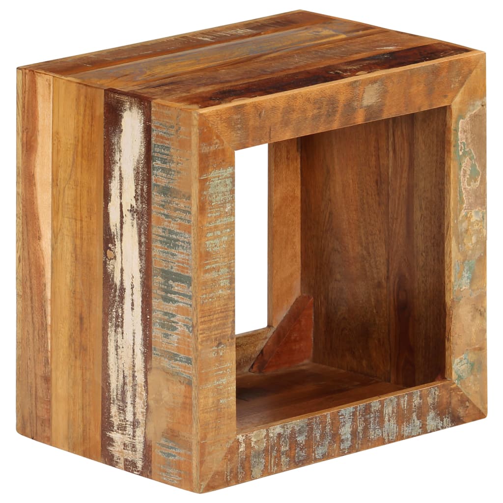 Tabouret 40x30x40 cm Bois de récupération solide - 8