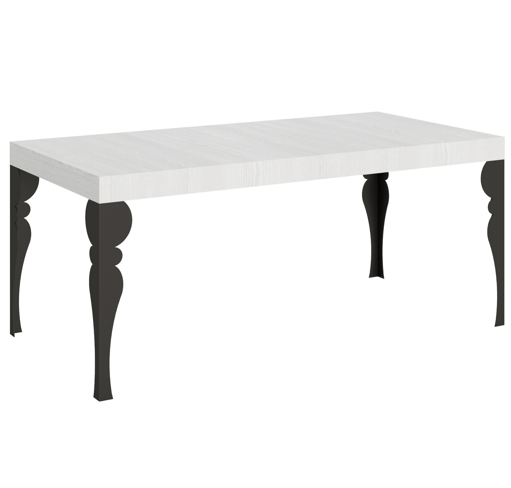 Stół rozkładany 90x180/440 cm Paxon Biały Jesion Stelaż Antracyt