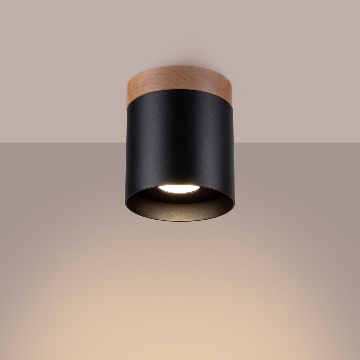 Plafon ZYN czarny LED 3000K - 12x12x14cm Sollux