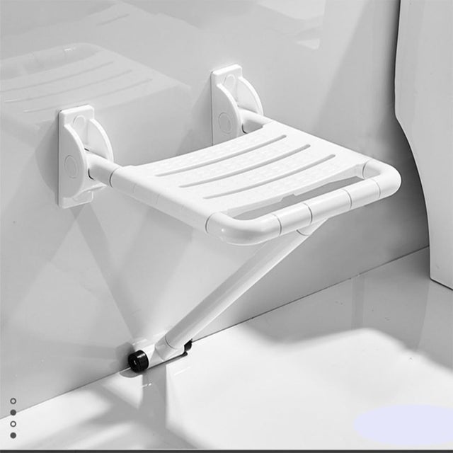 Siège de douche pliable à fixation murale avec pieds - Antidérapant - Robuste - Chaise de salle de bain - Tabouret de salle de bain - Tabouret de ba