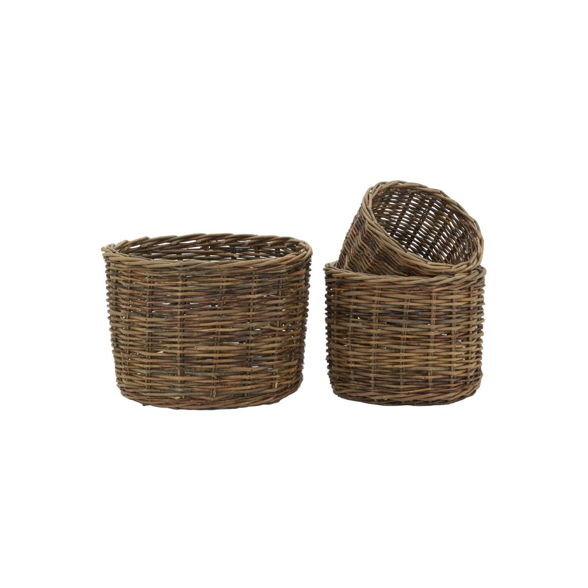 Cache-pots en osier brut (lot de 3) Aubry Gaspard | Leroy Merlin
