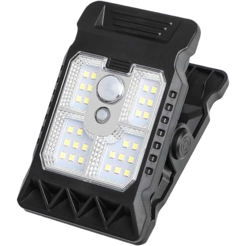 Lampa solarna mocowana na klipsie - Lampa solarna zewnętrzna, 4,4 cala - 400 mAh, wodoodporna, z czujnikiem ruchu