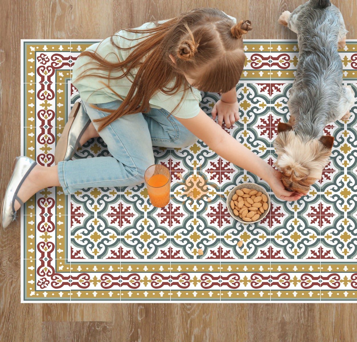 Dywan winylowy Brigitte 50x140 cm - antypoślizgowy, winylowy dywan do kuchni lub salonu, zmywalny, wodoodporny styl - 6