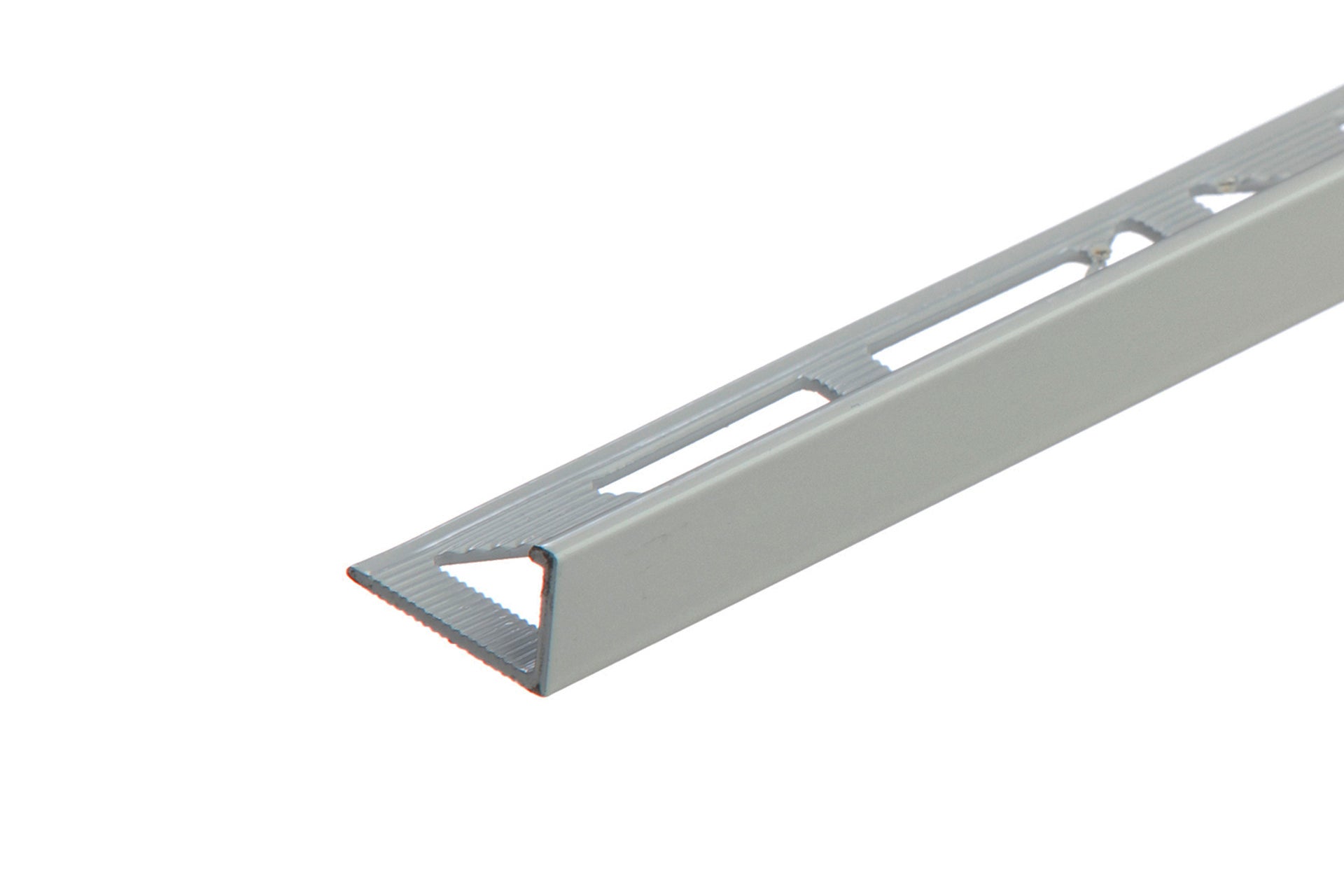Profil do glazury narożny aluminiowy 10mm Cezar Szary RAL7042 Połysk 2,50m