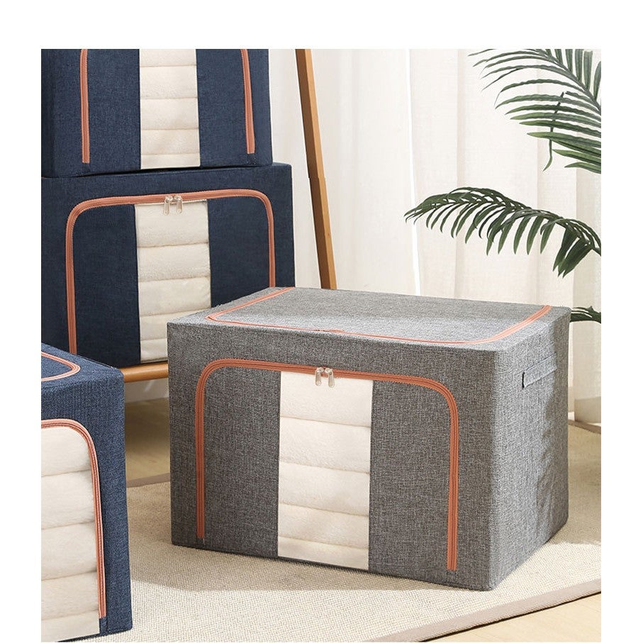 Cutie de depozitare pliabila Flippy, 66 L, gri, 50x40x33 cm