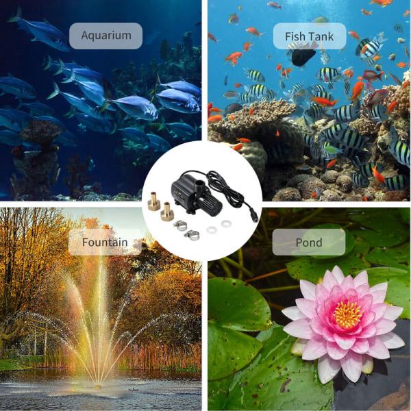 Pompe à eau submersible 800 l/h 5 m DC 12 V, pompe amphibie pour bassin, aquarium, fontaine solaire, piscine, circulation d'eau - 5