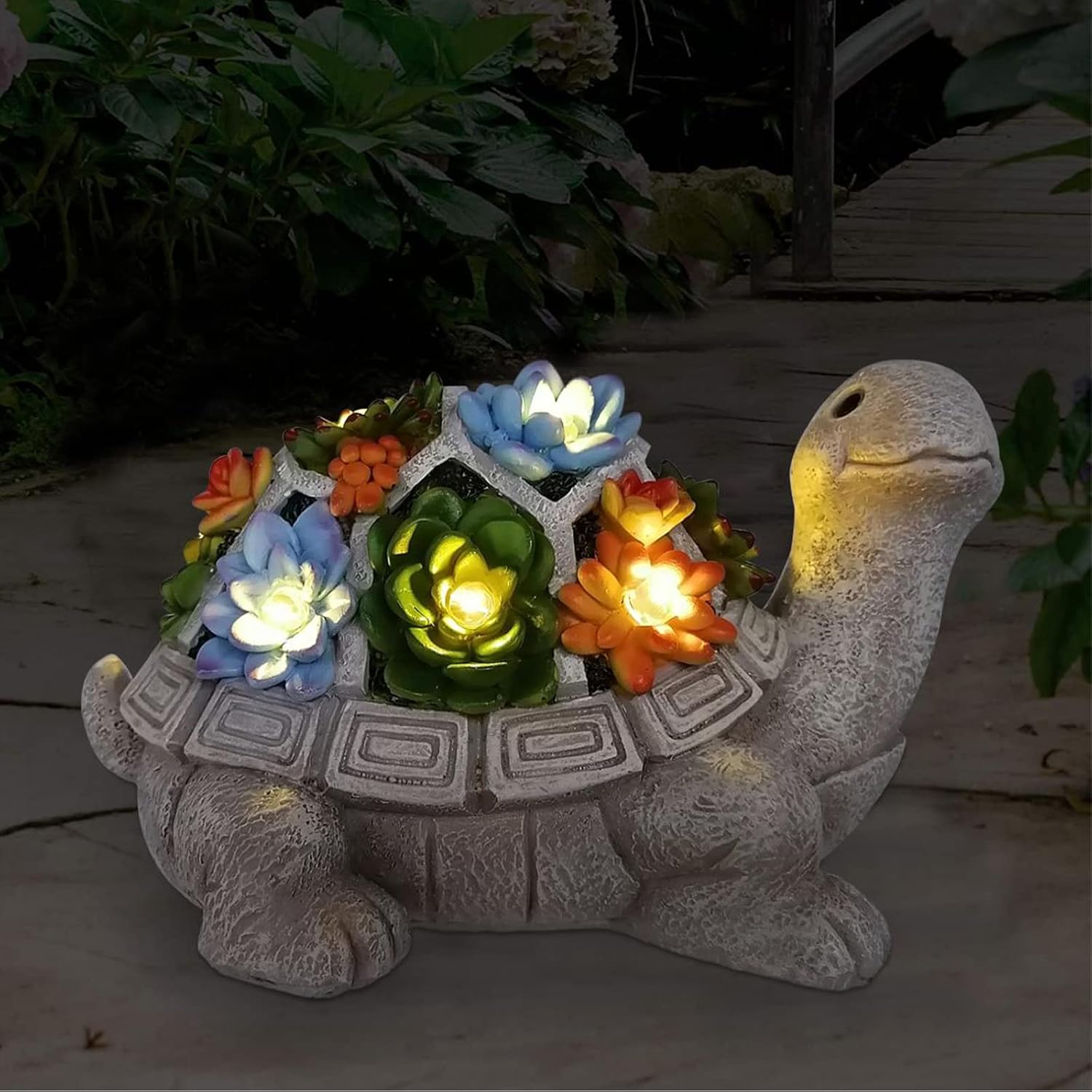 Lampada da giardino a energia solare, statuetta a LED in resina, strumento di illuminazione da giardino, luce a forma di a energia solare, strumento decorativo in resina per prati, balconi
