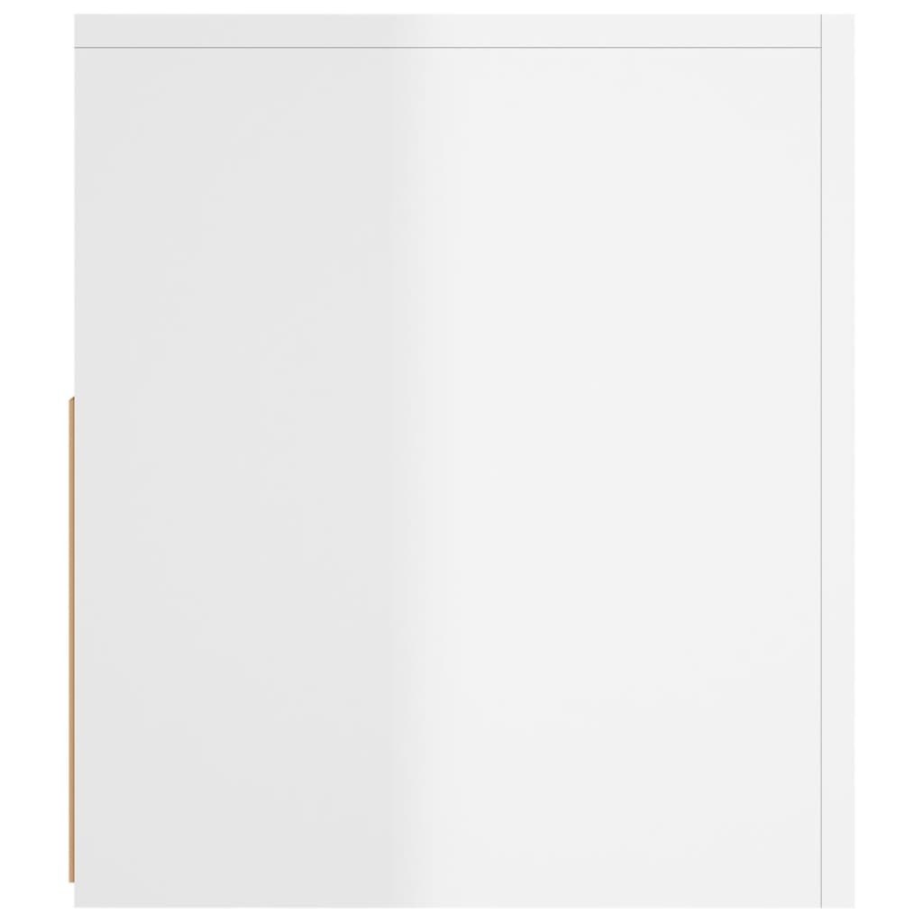 vidaXL Mobile Porta TV con Luci LED Bianco Lucido 120x35x40 cm - 8