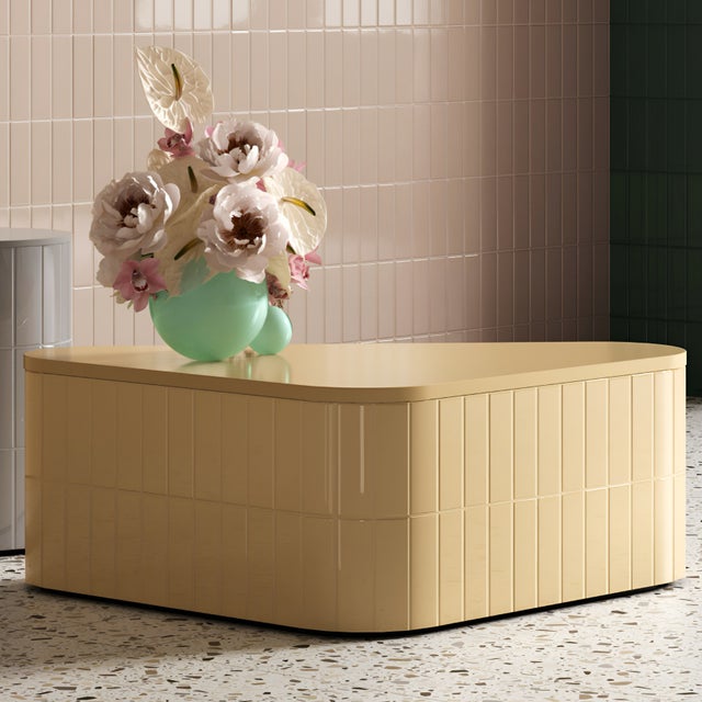 Carrelage sol / mur briquette rectangulaire uni beige brillant 5X15 cm FÄRGBLOCK LUCIDO CHAMPAGNE FGB112L