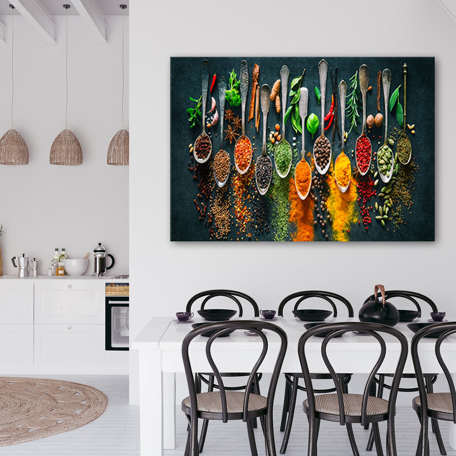 Tableau sur toile Herbes épices pour la cuisine 90x60 - 2