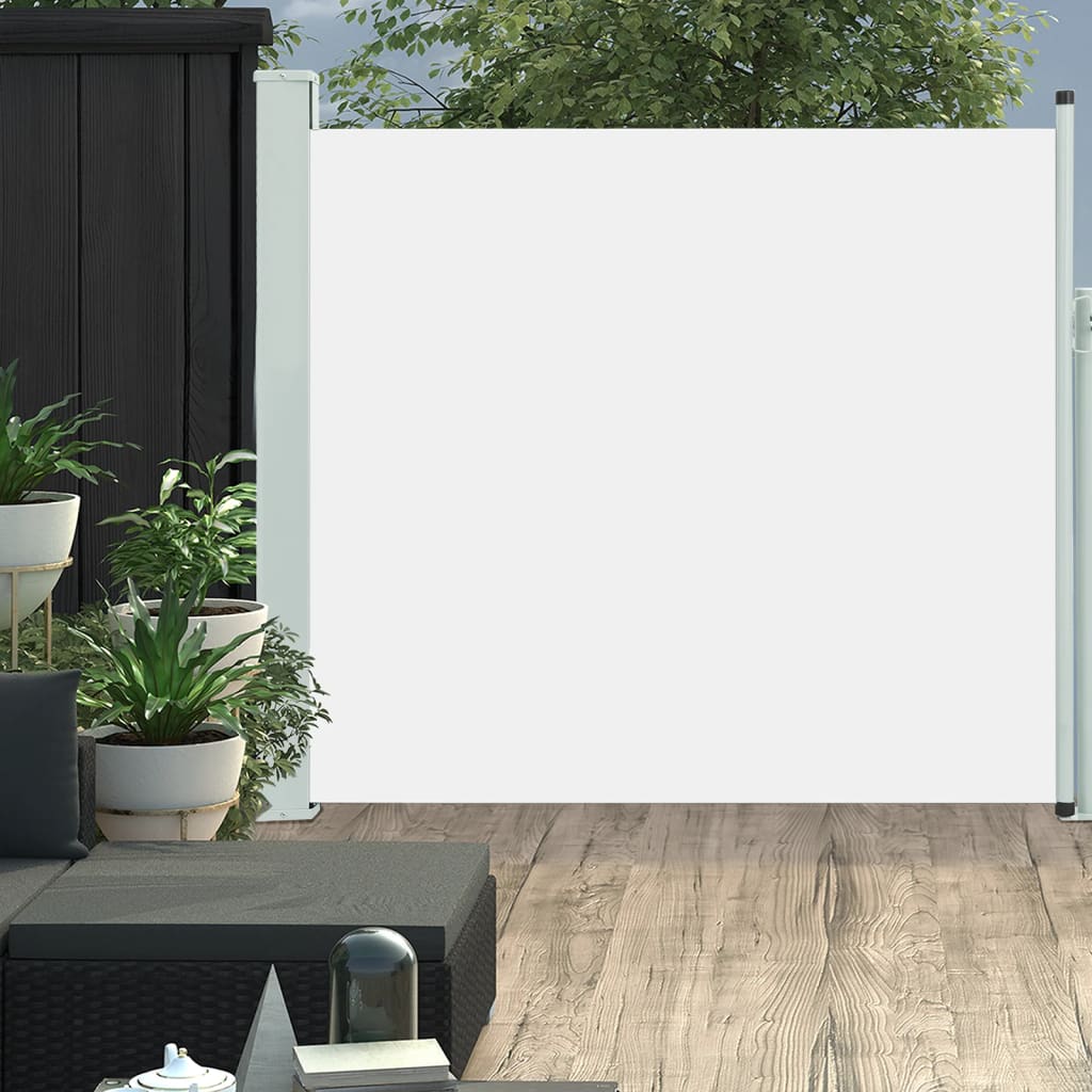 Toldo lateral | toldo exterior | toldo parasol retráctil de jardín color crema 170x300 cm cfw306774