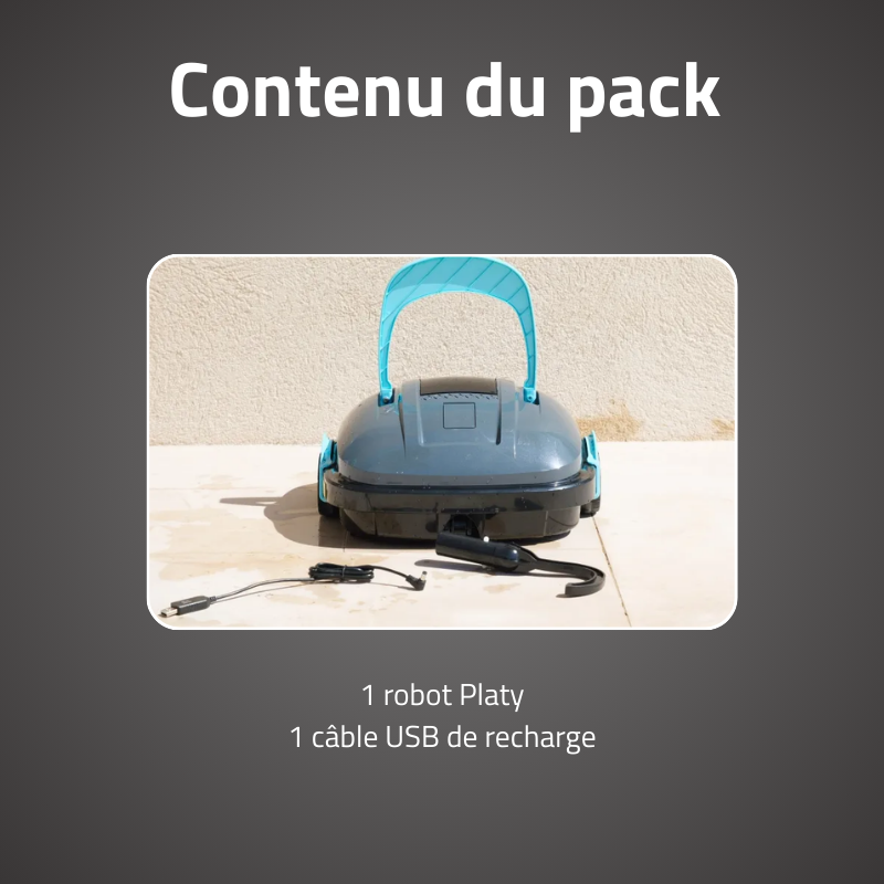Bestway Robot piscine autonome Platy - nettoyage fond plat - 18m² max - 5