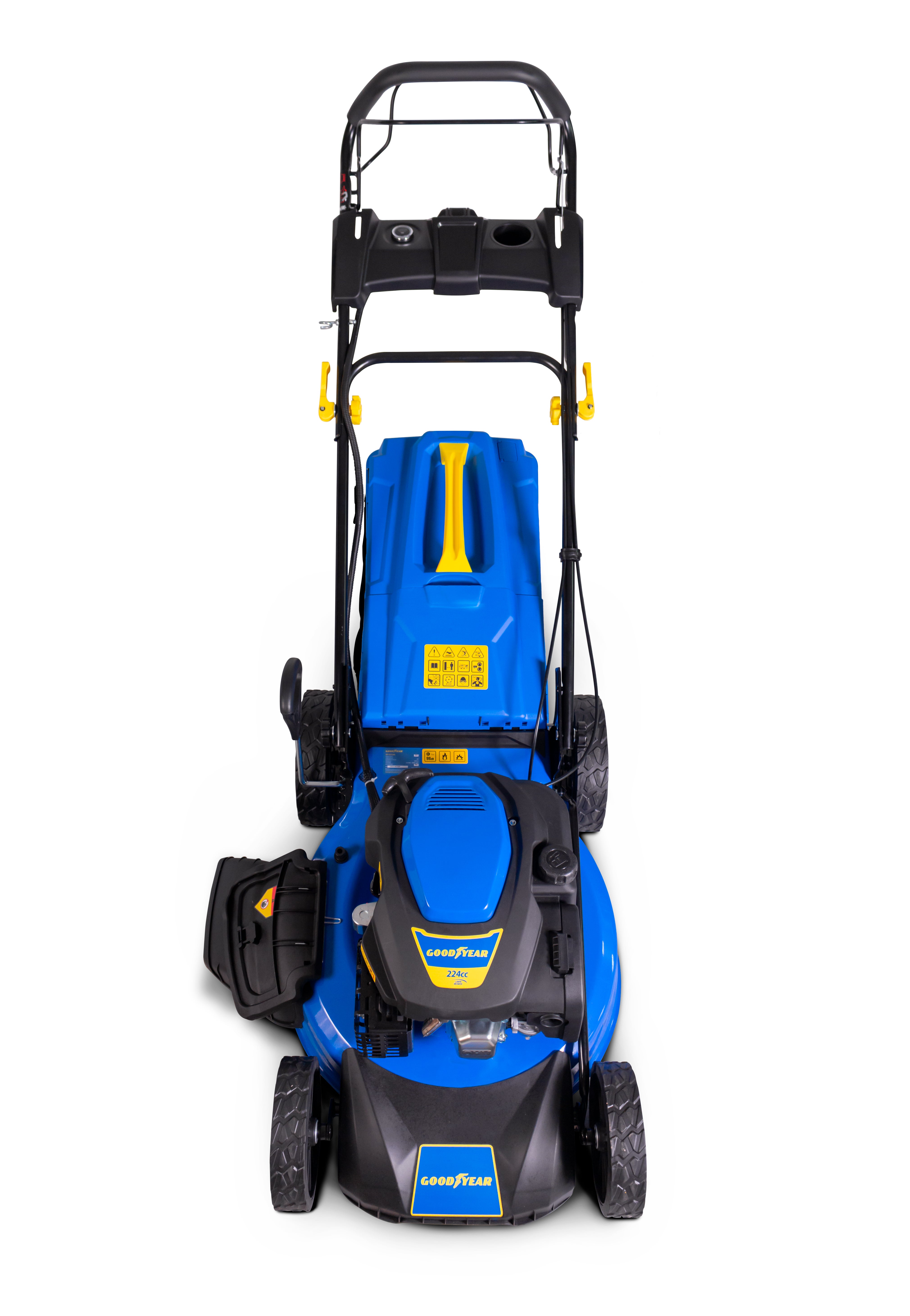 Goodyear – Tondeuse à essence avec démarrage électrique et manuel 5 620 W. Moteur OHV 4 temps de 224 cm3. Largeur de coupe 53 cm - 4