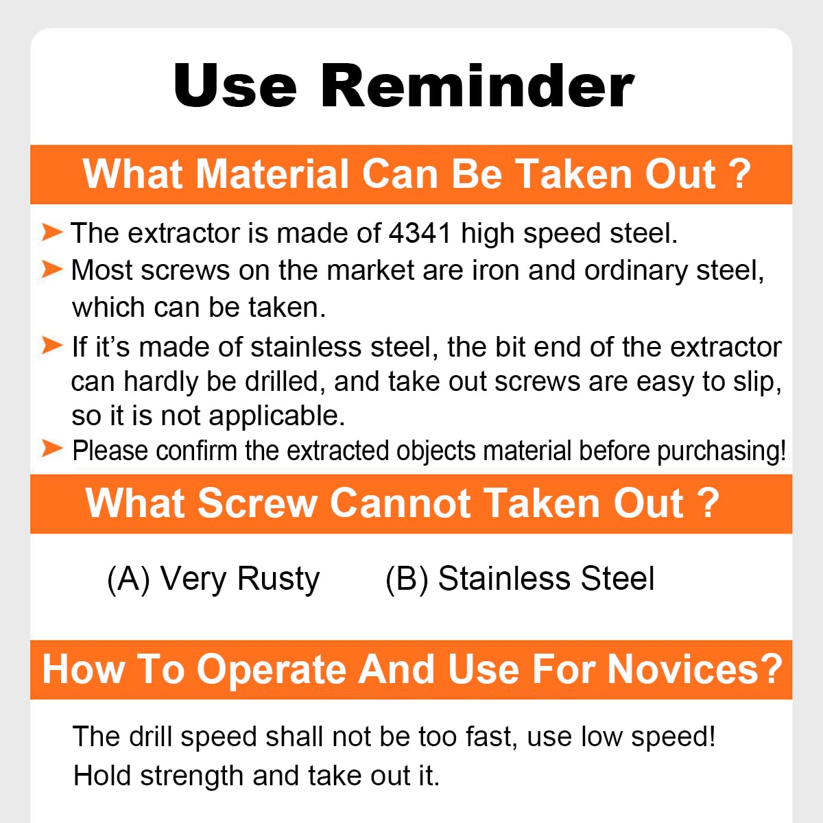 Kit d'Extraction de Vis Endommagées 5 Pièces en Acier HSS Revêtu Titane pour Retrait de Boulons et Vis Cassés - 3