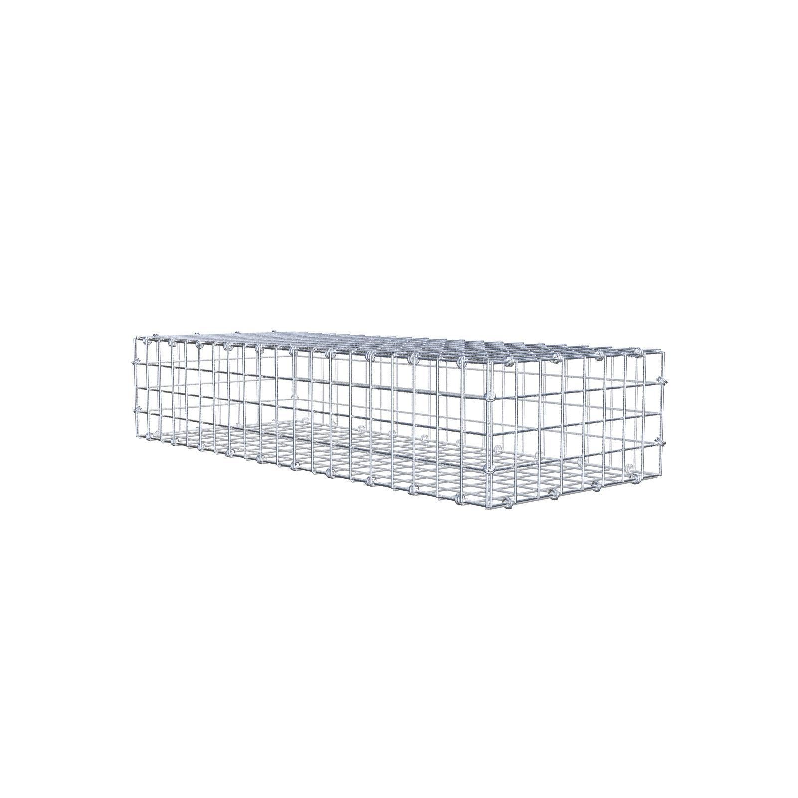 Gabion 100 cm x 20 cm x 40 cm (dł. x wys. x gł.), rozmiar oczek 5 x 5 cm, pierścień spiralny